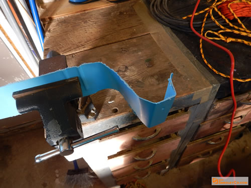 Scrap piece before heat gun experiments.