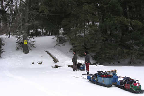 What! You still have to portage in the winter.