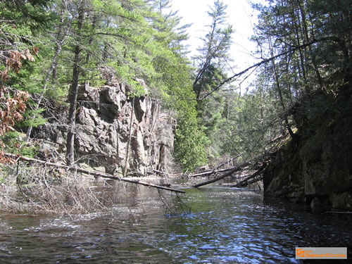 Nice cliff face sides of canyon section.