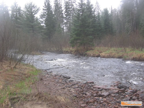 Calming shallower river.