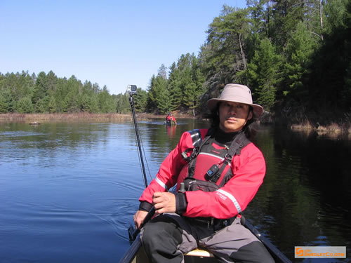 Easy paddling section of the Bonnechere River..