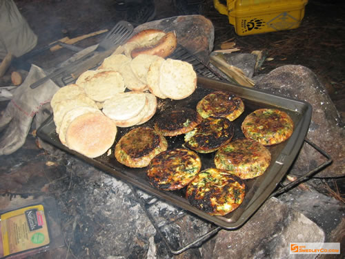 Traditional first breakfast. LLM Egg Patties.