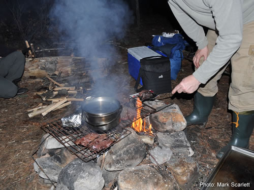 Markus preparing our feast.