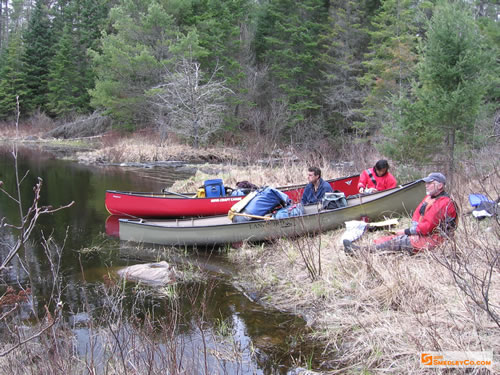 Lunch break at riverside.