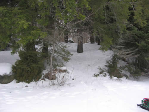 Downhill to Head Lake.