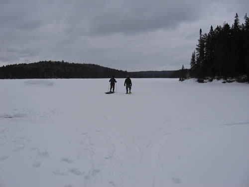 Going exploring to the nearby camp site.