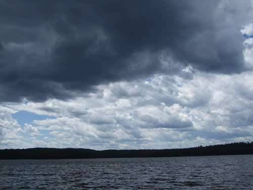 Clouds rolling in.