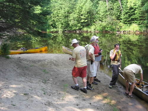 First rest stop, on sandbank.