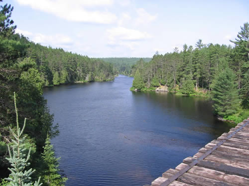 View upstream from the bridge.