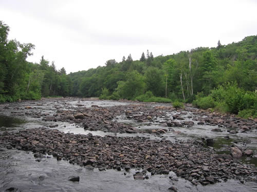 Gravelly section at McBrein Rapids.