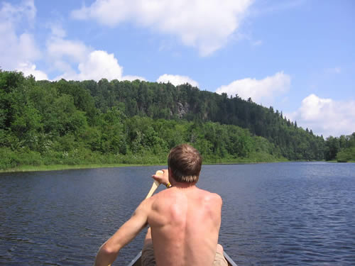 Cliff view along McBrein Pond.