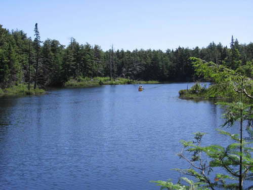 Crossing Shawshaw Lake.