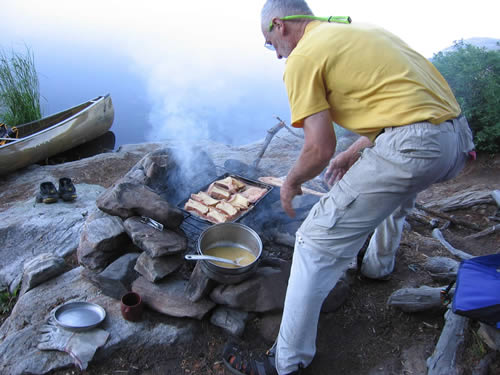 John making the second helping.