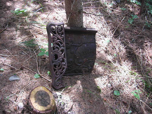 Wood stove remnants.