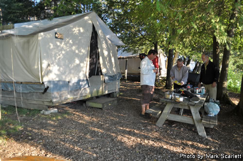 Prospector tents at AO - Oxtongue Lake.