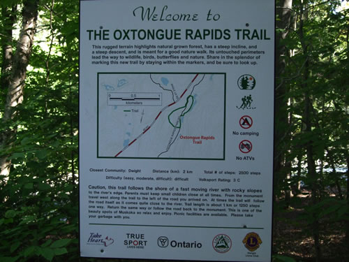Oxtongue Rapids Trail, worth visiting again.