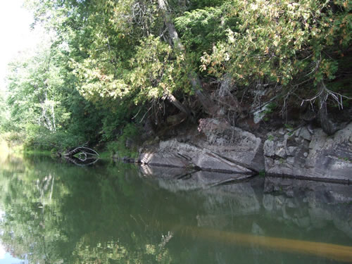 Nice rocky river bank.