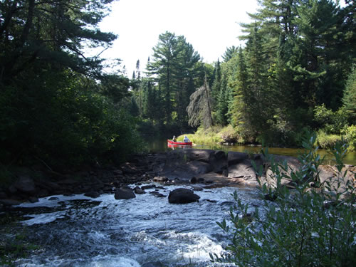 Successfully navigating Split Rock Rapids.