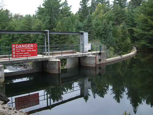 Curved Tea Lake Dam.