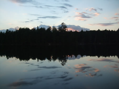 Postcard reflection shot.