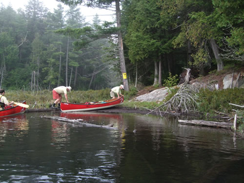 Lining up for the days first portage.