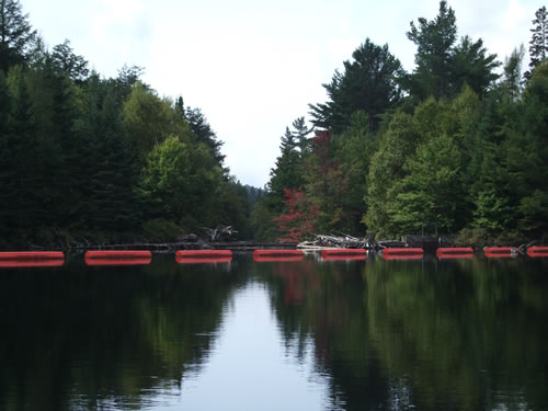 Approaching the dam.