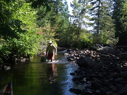 MarkS back walking in the river.