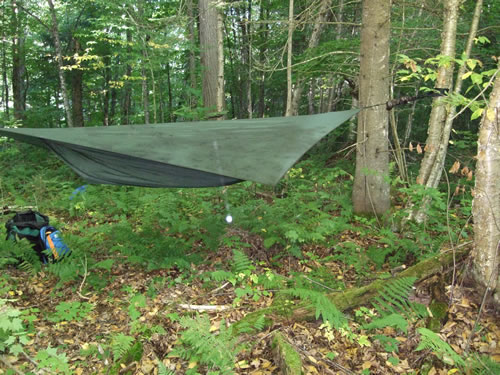 Hammock home for the night.