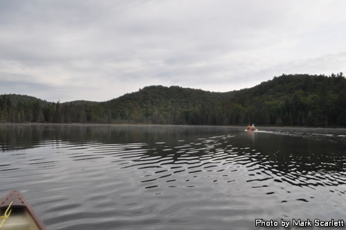 Crossing Hood Lake.