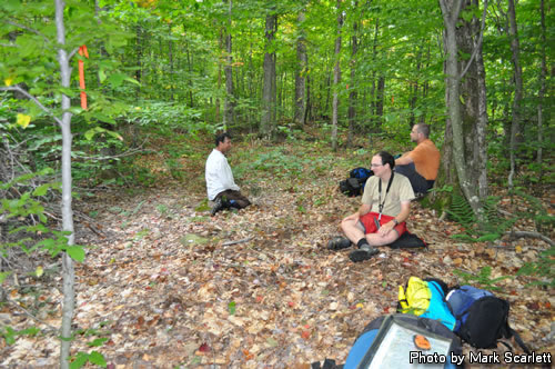 Everyone took a break at the top of the hill!