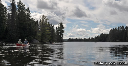 Cruising down Potter's Creek heading into Canoe Lake.