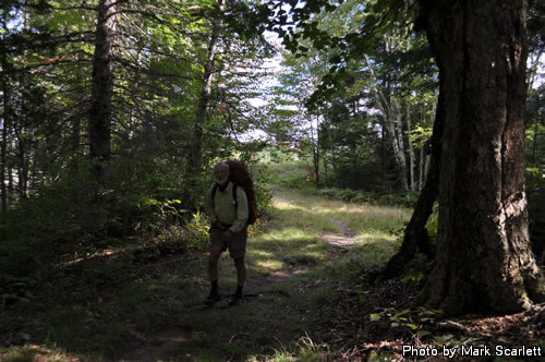 John portaging, no canoe?