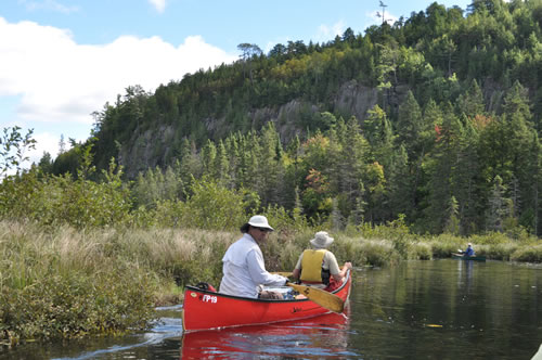 Cliff face along the Madawaska River.