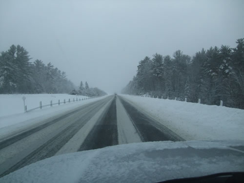 Crossing Algonquin Park on Highway 60.