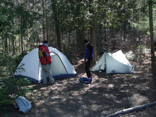Tent sites were filling up fast!