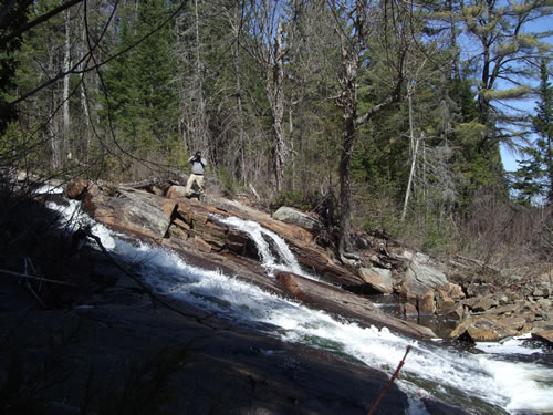 Markus taking a picture of the waterfalls.