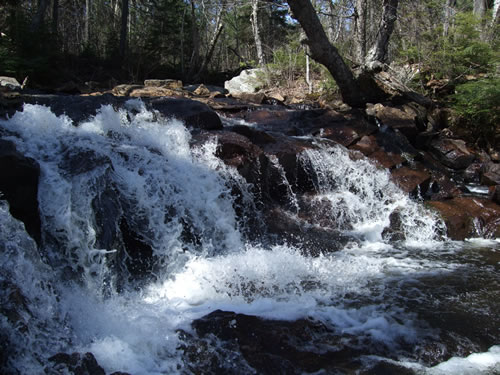 Upper portion of the waterfall.