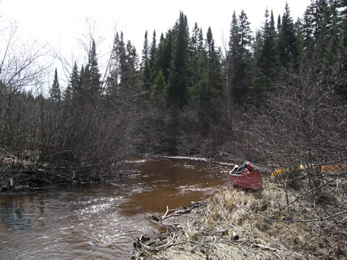 Putting back in on Potter Creek.