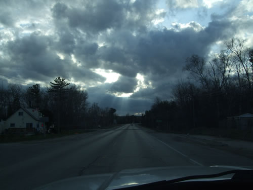 Wind and clouds on the way home.