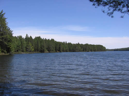 Looking down Loonskin Lake.