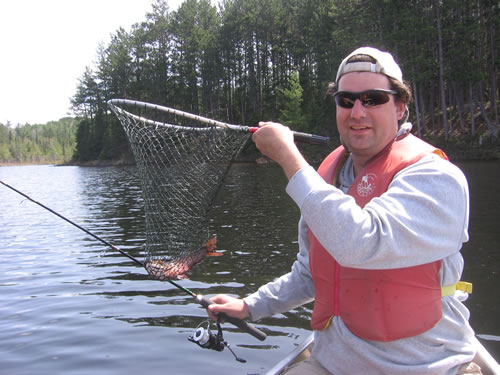 Markus shows of his catch.