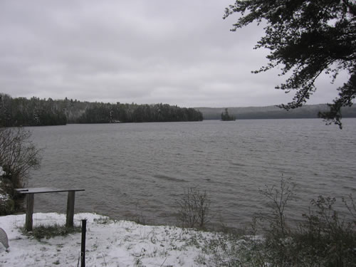 An uninviting White Partridge Lake.