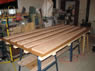 Support the planks carefully to avoid snapping the thin plywood.